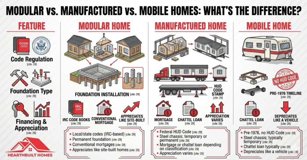 Modular vs. Manufactured vs. Mobile Homes What’s the Difference