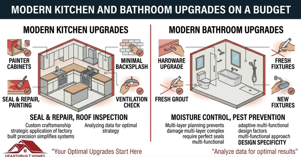 Modern Kitchen and Bathroom Upgrades on a Budget