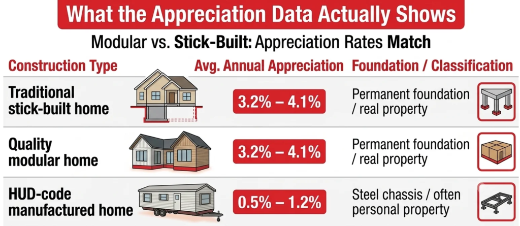 What the Appreciation Data Actually Shows